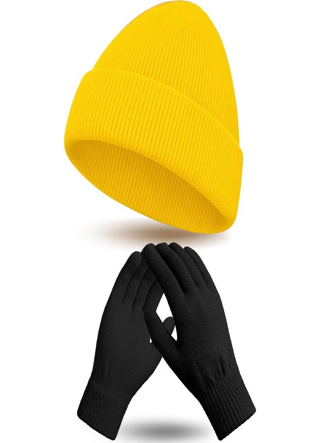 ShinyMatch Halloween Cosplay Funny Beanie Hat and Gloves Character Park Knit Hat Warm Winter Cap for Women Men - Image 1